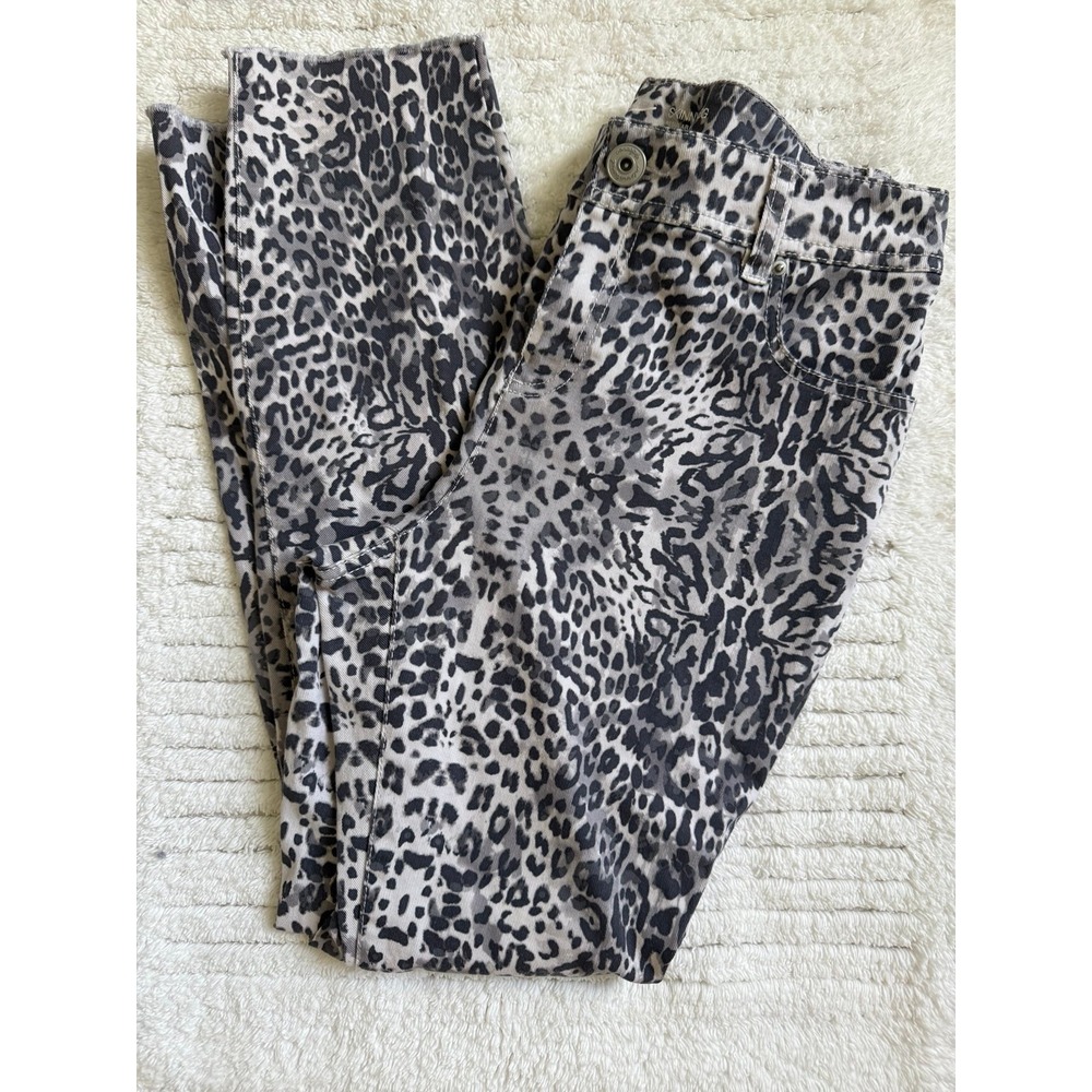 Leopard Print Skinny Jeans – Size 4 – Regular Fit – Stretch Denim